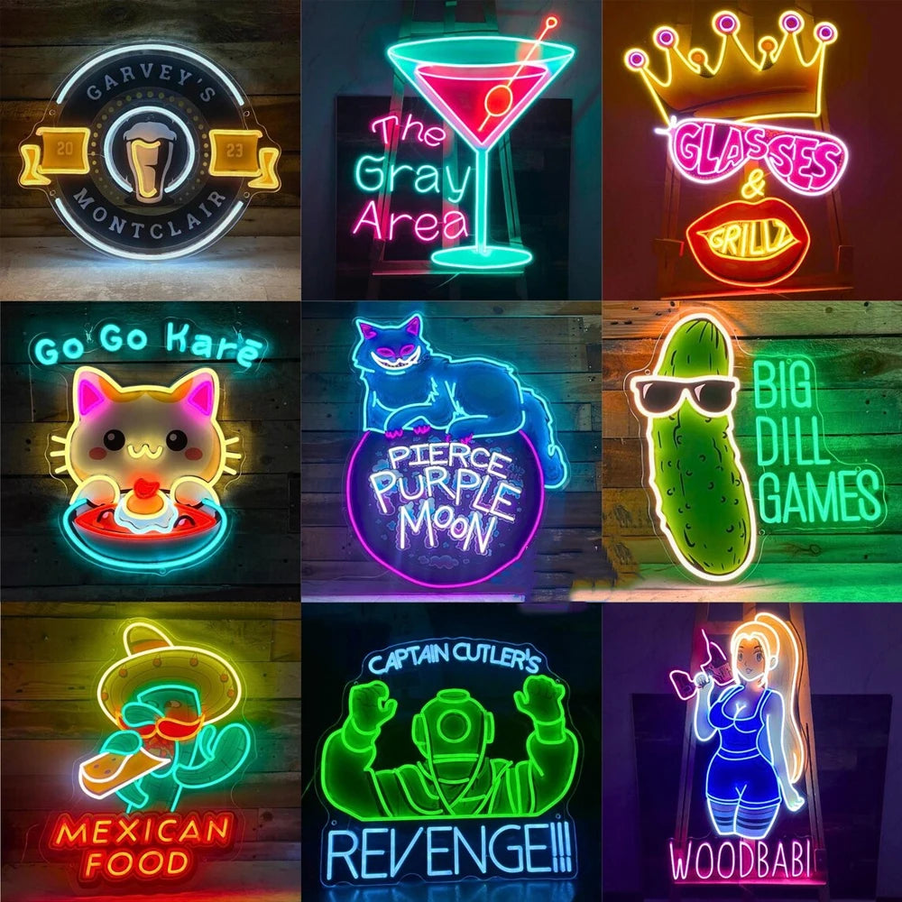 Custom Neon Sign Personalise LED Neon Light for Party Wedding Birthday Business Company Window Restaurant Decor Neon Signs