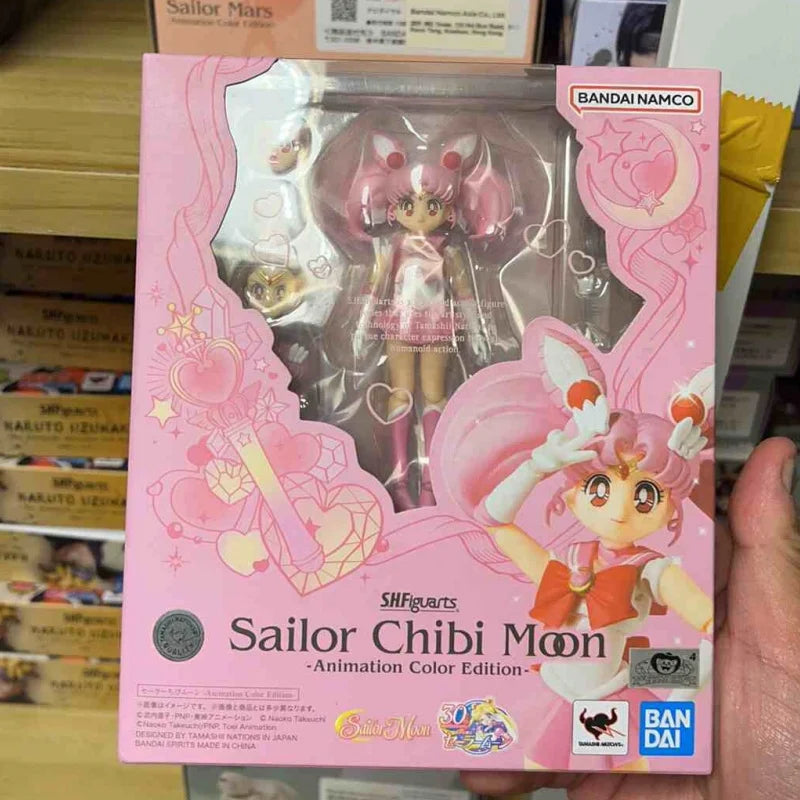 Bandai Original Shf Figuarts Sailor Moon Figure Sailor Star Healer Seiya Kou Action Figurine Anime Collection Model Pvc Toy