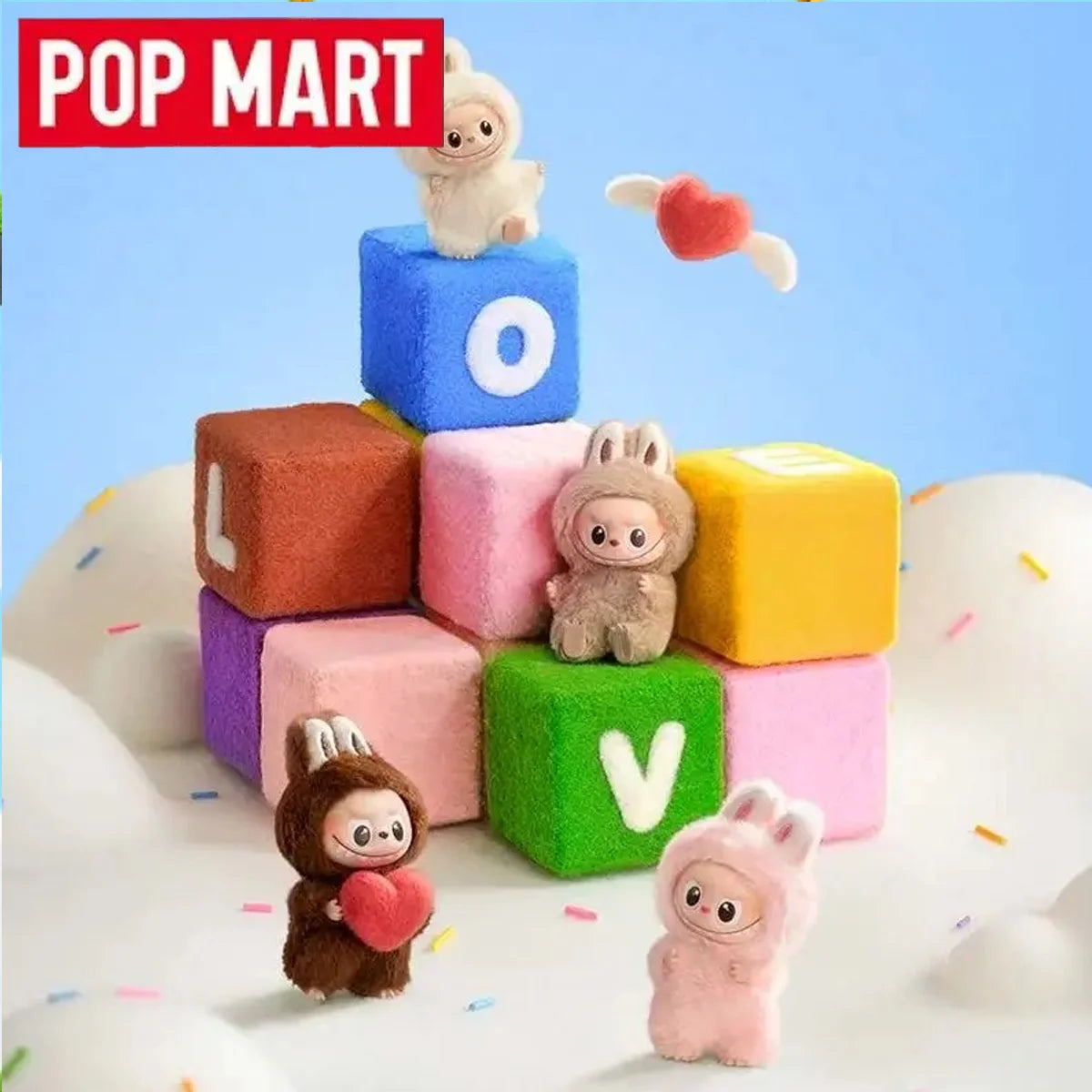 POP MART Labubu The Monsters Pin for Love Series Vinyl Plush Pendant Blind Box Toys Kawaii Anime Action Figure Surprise Mystery