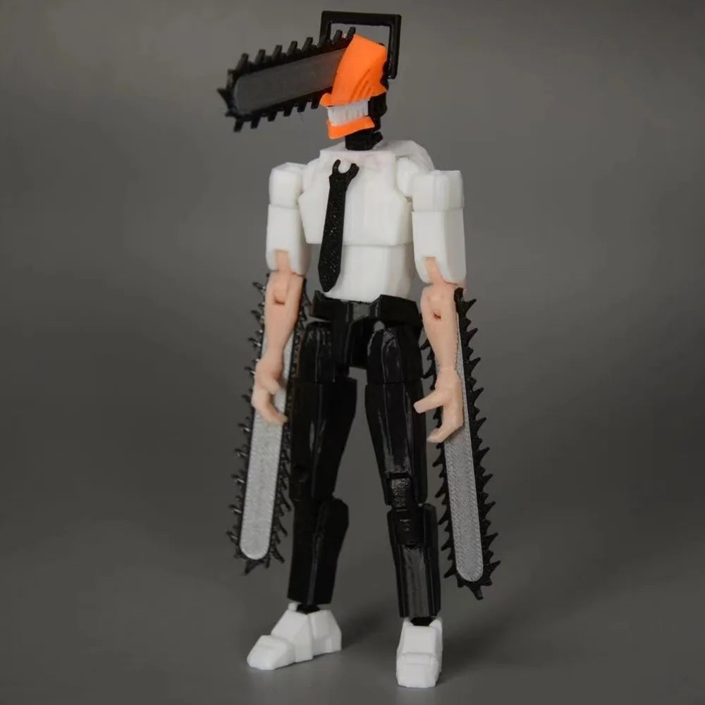 3D Printed Chainsaw Man Anime Multi-Jointed Shapeshift Character Toys Action Figures Mannequin Model Soldiers Ornaments Gifts