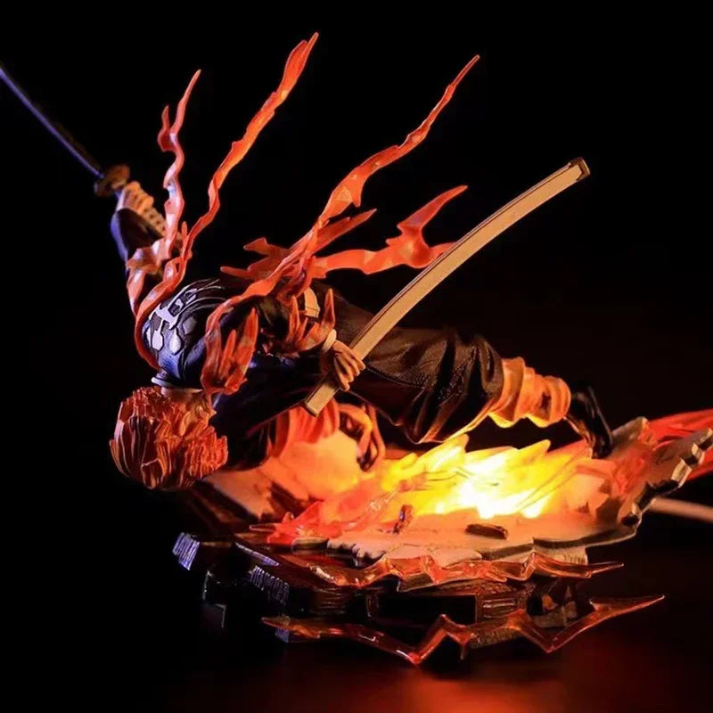 Anime Demon Slayer Zenitsu Figur Akaza Action Figure Kochou Shinobu Figure Kokushibo PVC Figurine Model Desk Ornaments Toys Gift