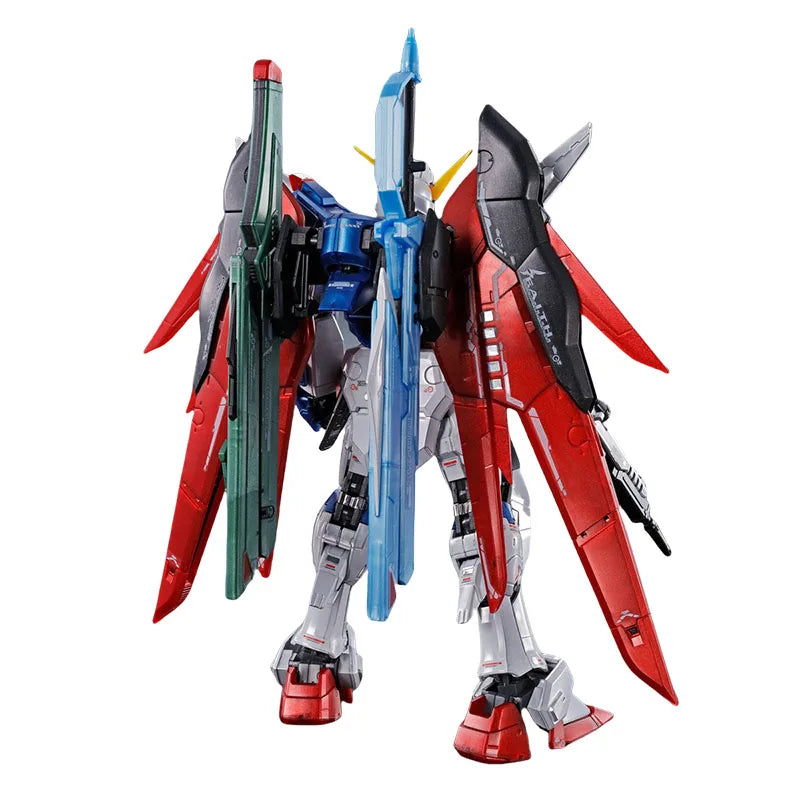 Bandai Genuine RG ZGMF-X42S DESTINY GUNDAM [Titanium Finish] Anime Action Figure Robot Collectible Assembly Model Toys Gift Boys