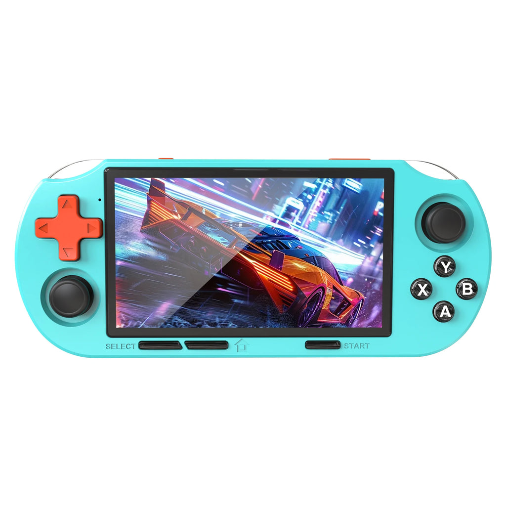 GAMINJA ANS16 Open Source Handheld Game 4.5 Inch IPS Screen RGB Lighting Portable Retro Video Game Console 64GB For PS1/GBA/SFC