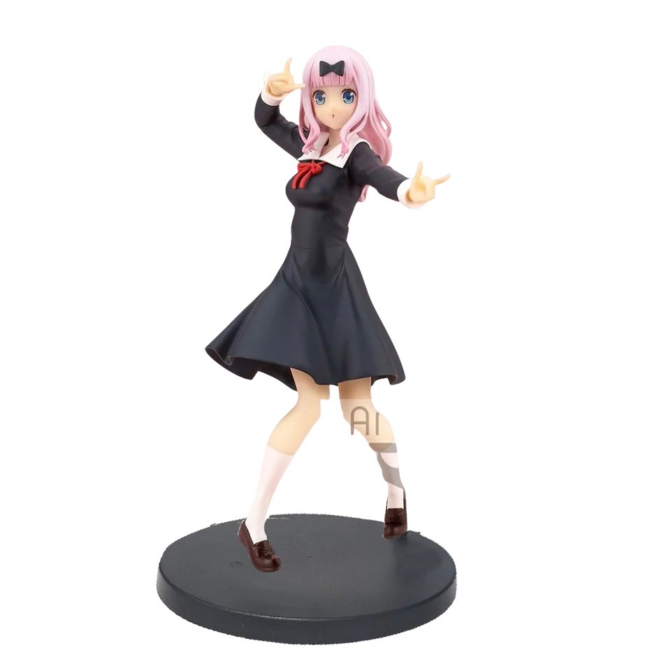 18cm Anime Figure Kaguya-sama: Love Is War‌ Fujiwara Chika Shinomiya Kaguya Kawaii Girl Action Figure Collectible Model Toy Gift