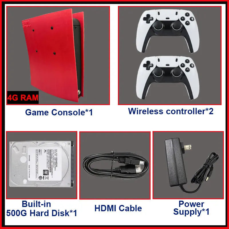 1TB X2 Game Console for PS2/PSP/N64/Wii/Gamecube/Saturn With 70000+Games 60+ Emulators Plug&Play For Win PC Wireless Controller