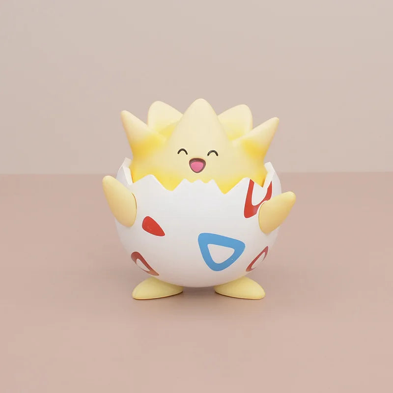 Pokemon Kawaii Happy Togepi Anime Figure Car&Desk Decor Cute 3D Model Doll Boys and Girls Lovely Gift Novelty Collectible