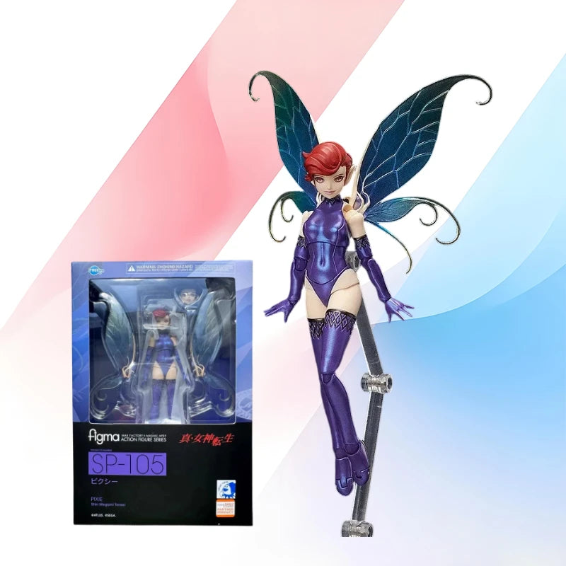 In Stock MAX Factory Original Box FIGMA SP-105 SHIN MEGAMI TENSEI PIXIE Action Figure Model Toy Gift for Kid Foam Box Packaging