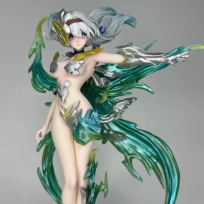 New 32cm Anime Girl Bishoujo Action Figure Luminous Neon Butterfly Design Collectible Model Two-Dimensional Statue Decoration