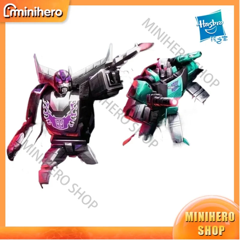 In Stock Original Hasbro Transformers Shattered Glass Rodimus Sideswipe Whisper Deluxe Class Super Action Figure Articulated