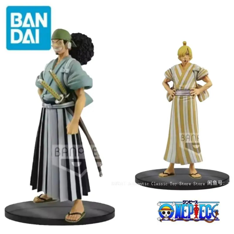 В наличност Оригинални Bandai Banpresto празнични подаръци 100% оригинални One Piece Usopp Sanji фигурка модел статуя орнаменти играчки аниме