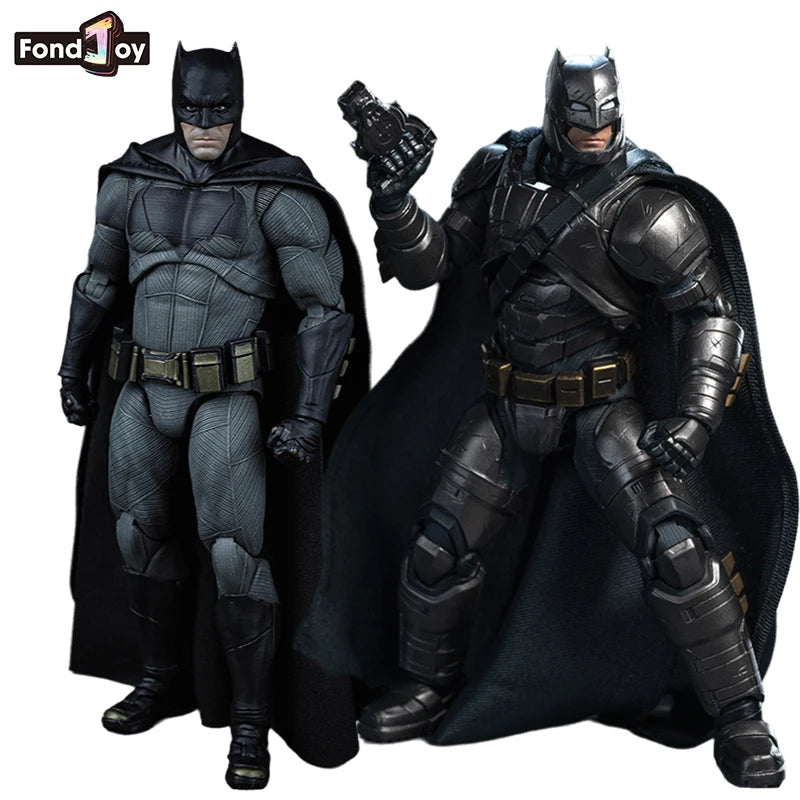 Fondjoy DC Heavy Armor Batman Movie Character Model Light Armor Big Batman 1/9  Action Figures 19cm Collect Ornaments Boy Gifts