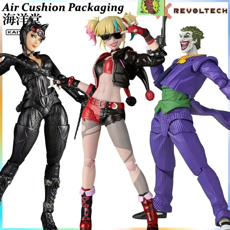 Kaiyodo Genuine Revoltech AMAZING YAMAGUCHI Serie Batman Harley Quinn X Task Force Catwoman Fantasy Action Figures Model Toys