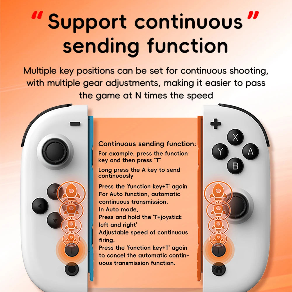 JOY 05 Wireless Bluetooth Game Joystick For Nintendo Switch L/R RGB Lights Controller Wake Up Montion Sensing Gamepad Joycon