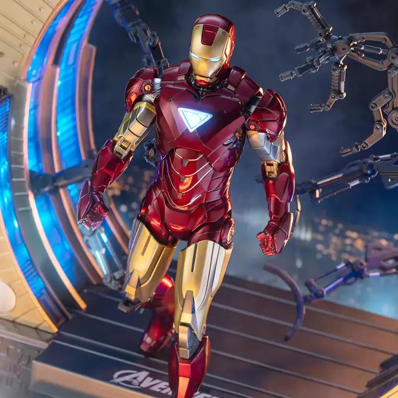 ZD Toys Iron Man MARK VI Set Gantry Series Action Figure PVC Collectible Model Decoration Anime Figure Model Collection Toy Gift