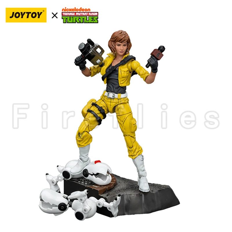 1/18 JOYTOY Action Figure Turtles Splinter April O'Neil Anime Model Toy