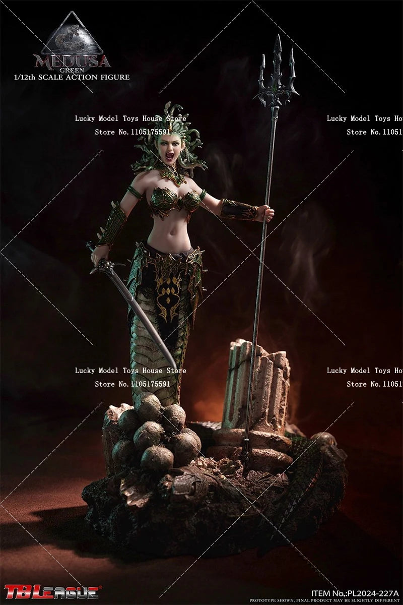 TBLeague PL2024-227 Snake Tail Version 1/12 Medusa Female Monster Action Figure Battle Damaged Platform Ornament 6inch Soldier
