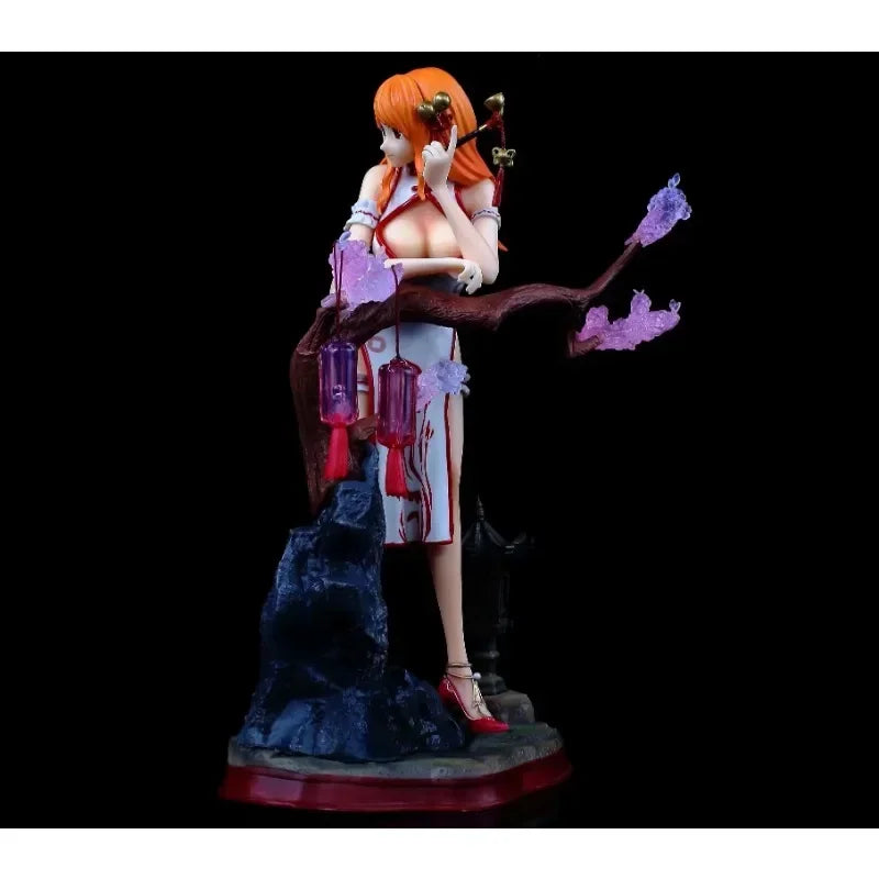One Piece Figur Gk Cheongsam Nami Actionfiguren Figur PVC Sammlerstück Ornamente Modell Puppe Cartoon Deko Spielzeug Geburtstagsgeschenk