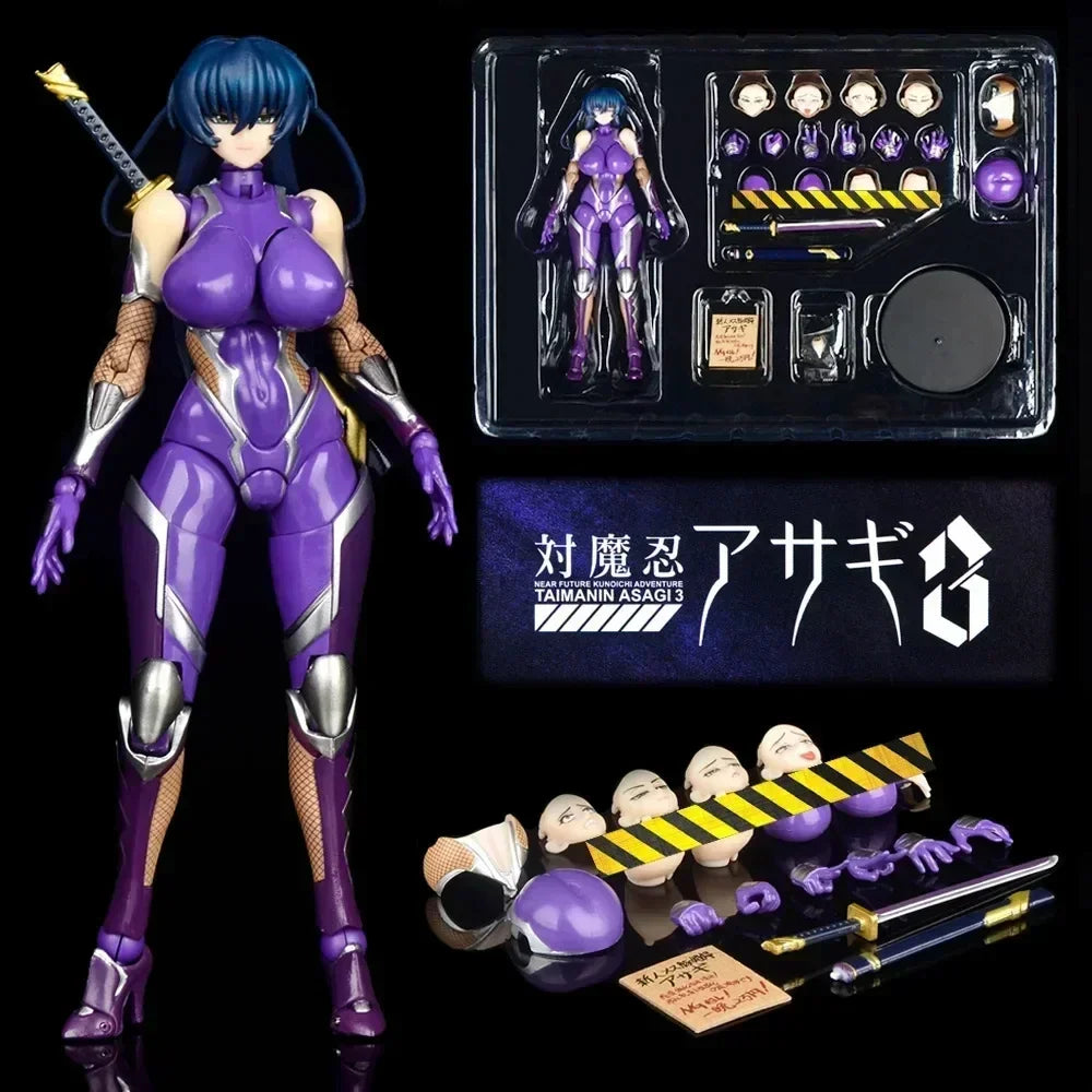 18cm Taimanin Asagi 3 Action Figure Mizuki Yukikaze Igawa Sakura Asagi Figurine Collectible Toy Birthday Pvc Model Doll Gifts