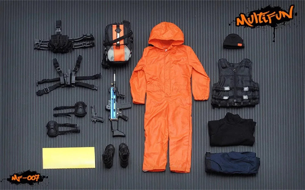 1/6 MULTIFUN MF007 Man Zone Agents The Special Area Dress Suit Weapon Kit Toys Model No Head No Body For 12" DAM DID COO Action