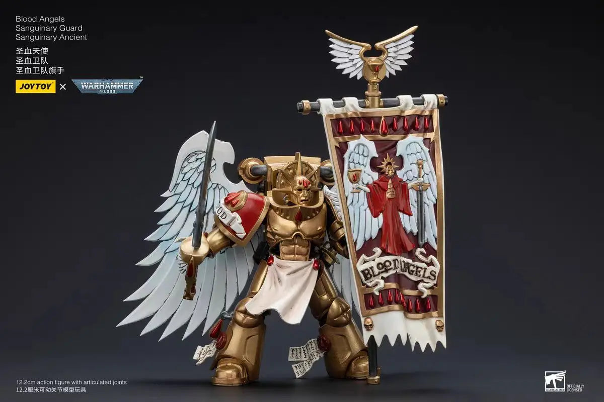 【In Stock】JOYTOY Warhammer 40K 1/18 Action Figure Toys Blood Angels Sanguinary Guard 5PCS