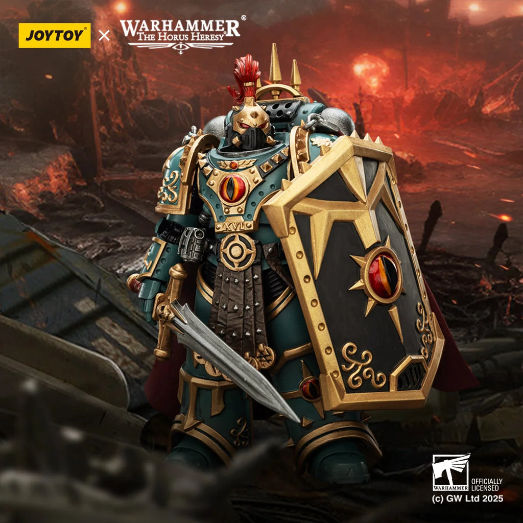 【Vorverkauf】 Joy Toy Warhammer 40K Sons of Horus Little Horus Aximand Captain der 5. Kompanie 1/18 Actionfigurenmodell