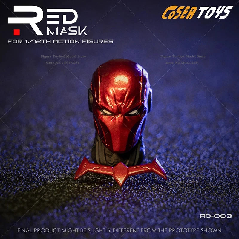 COSER VTOYS 1/12 Red Hood Solider Head Sculpt Classic Comics Villain Clown Predecessor Carving Model For VTOYS 6" Male Body