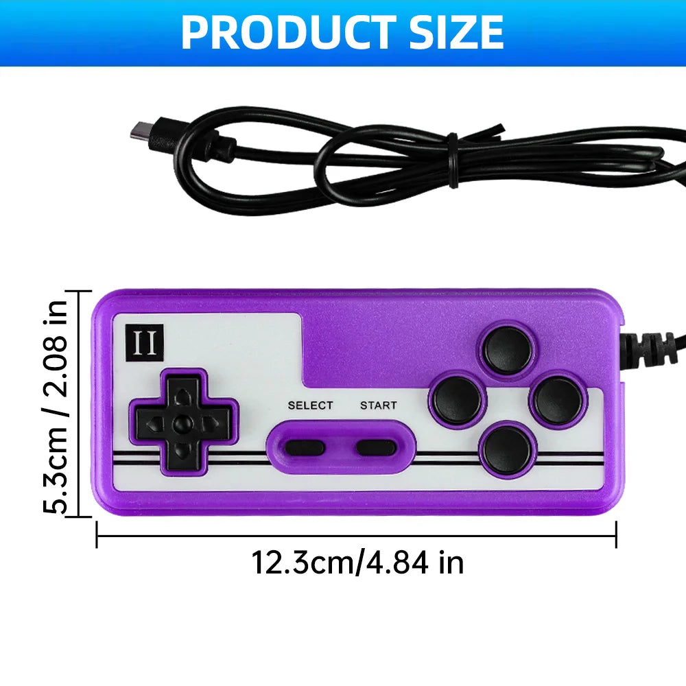 Retro Wired Game Gamepad Controller for FC Portable Retro Mini Handheld Game Console Joystick for Gaming Accessories