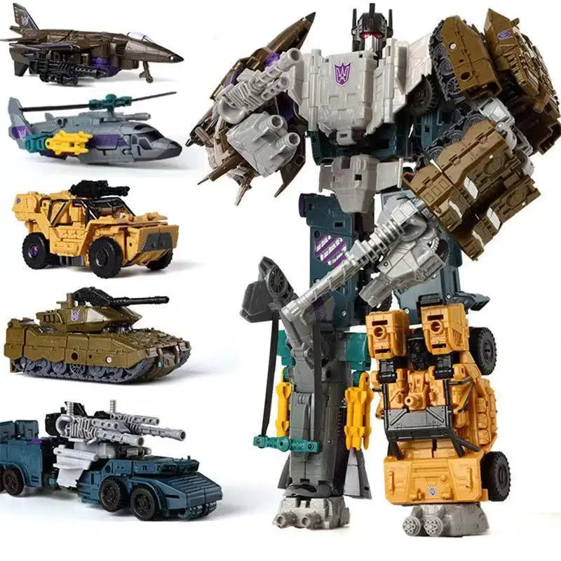 HZX Defensor H901 Transformation Toys Robot 5IN1 Combiner Superion Bruticus Devastator Deformation Action Figure