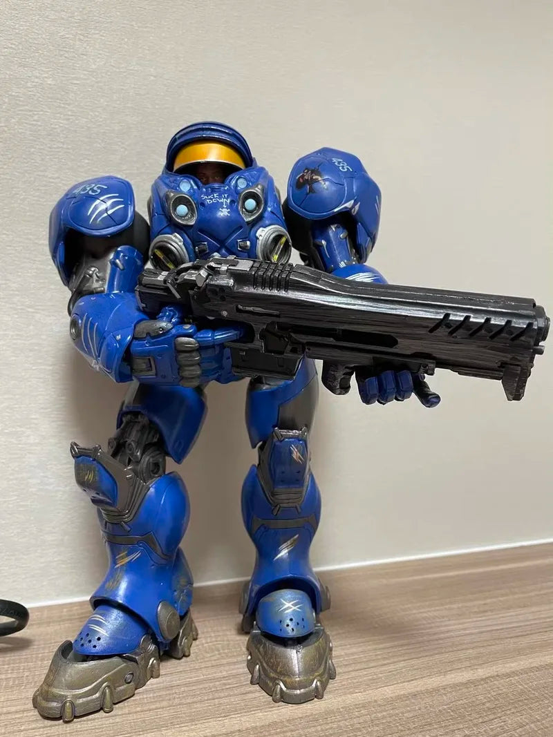 Starcraft 2 Handmade Model Terran Machine Gunman Tekis Finley Toy Doll With Movable Doll Model Ornaments Birthday Gift