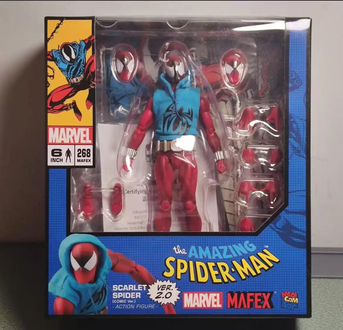 Medicom Toy MAFEX Star Wars Spider Man Comic Version Series Ben Riley\268 Scarlet Spider Action Figure Model Toys Movable Model