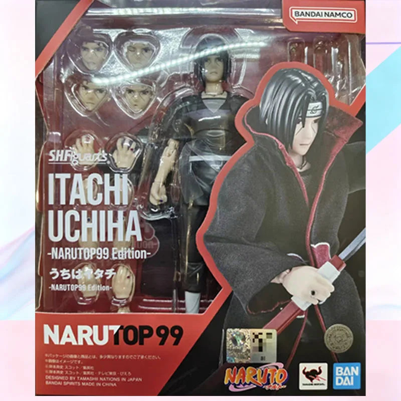 In Stock BANDAI Original S.H.Figuarts Naruto ITACHI UCHIHA SASUKE UCHIHA SHF Action Figure Model Gift for Kid Foam Box Packaging