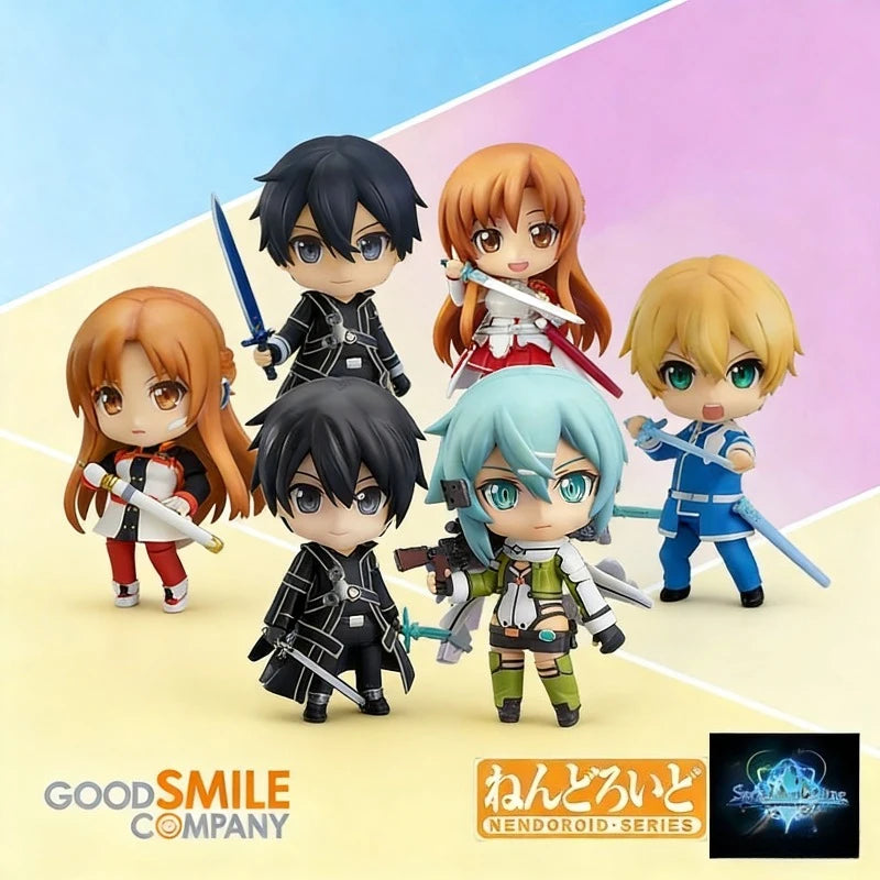 GSC Original Nendoroid Sword Art Online Series No.452 Asada Shino/Kirito PVC Articulated Collectible Action Figure Display Model