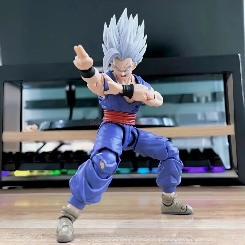 New Shf Dragon Ball Son Gohan Beast Action Figure Pvc Collection Dolls Anime 17cm Super Saiyan Gohan Figurine Desktop Toys Gifts