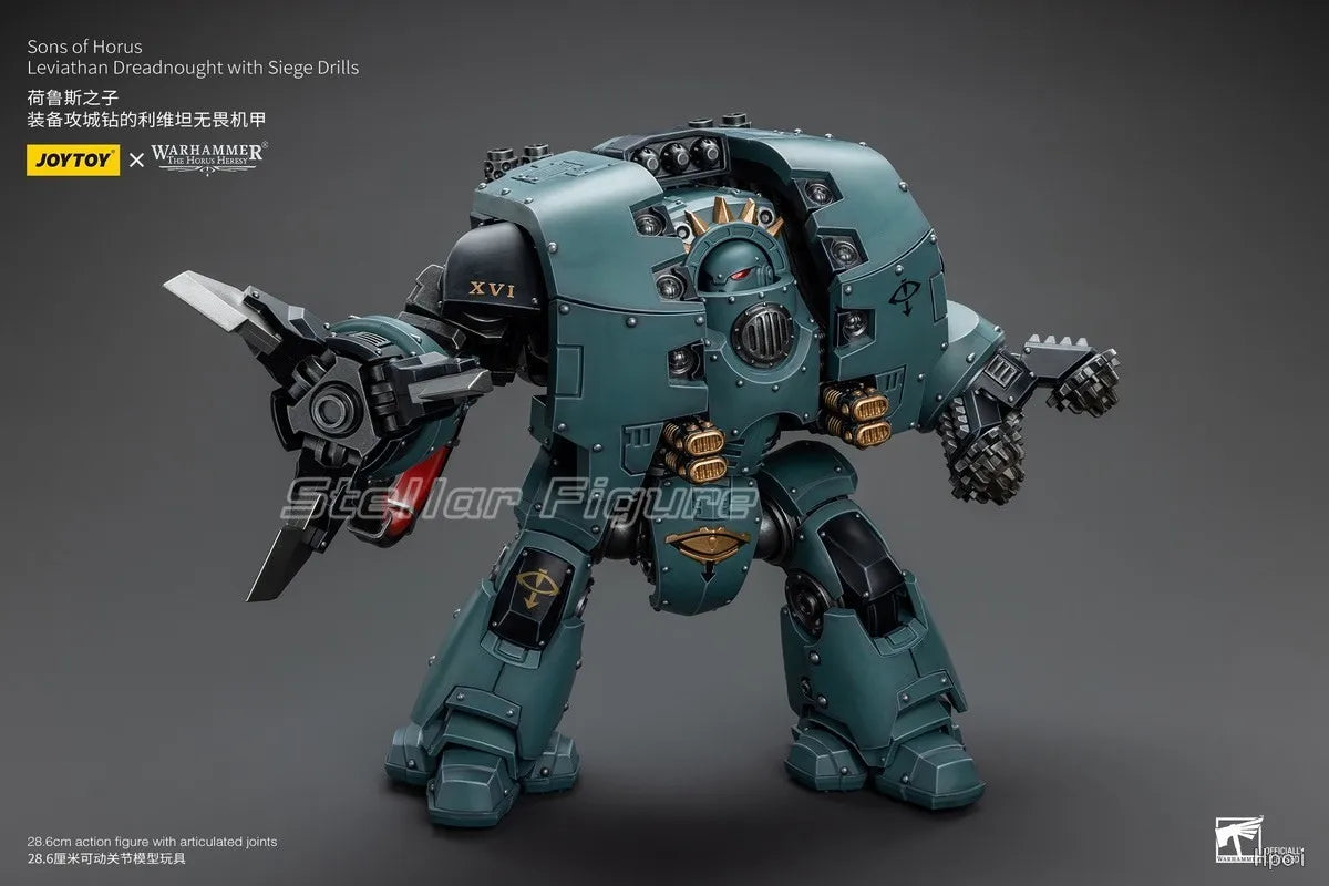 【SF】JOYTOY 1/18 Action Figure Sons of Horus Leviathan Dreadnought with Siege Drills Model Toys Gifts Collection Ornaments