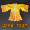 Demon Slayer Shf Anime Handmade Agatsuma Zenitsu Cloak kimono and feather weaving Built In Iron Wire Is Suitable for 1/12 Toy
