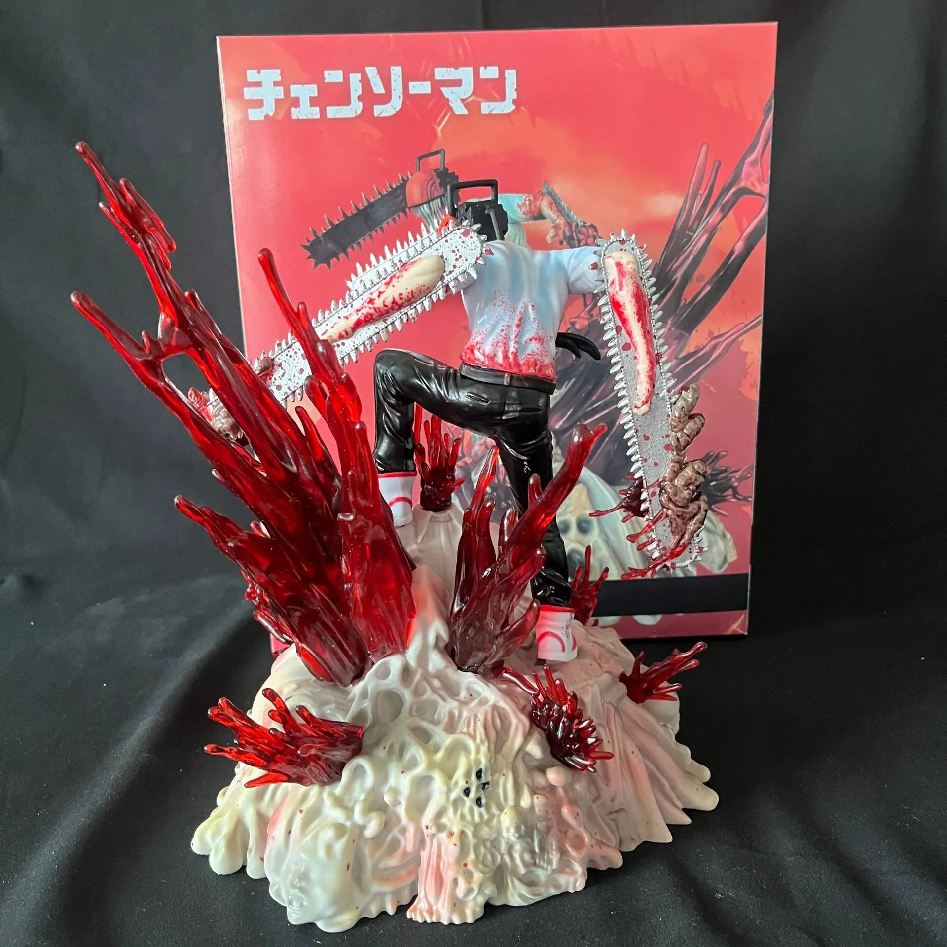 29cm Chainsaw Man Denji Figure Chainsawman Anime Figures Pvc Statue Pochita Action Figurine Copy Model Doll Decoration Toys Gift