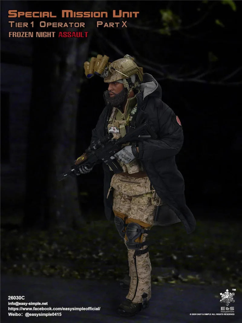 Collection Easy&Simple Es 26030C  1/6 Male Soldier U.S. Seal Night Raid Team Battle Suit Version Full Set 12" Action Figure
