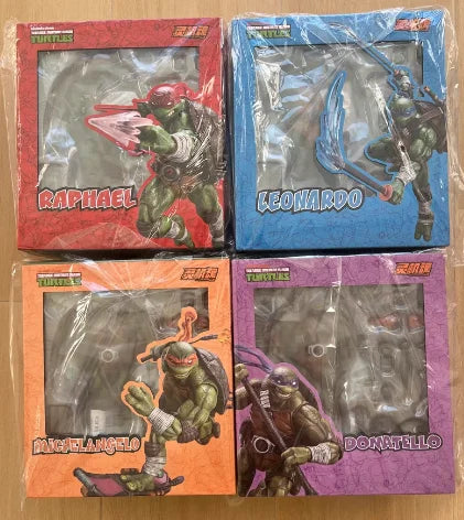 Lingjihun TMNT 1/12 Scale 16-17cm Leonardo Donatello Michelangelo Raphael Articulated Collectible Action Figure Anime Figure