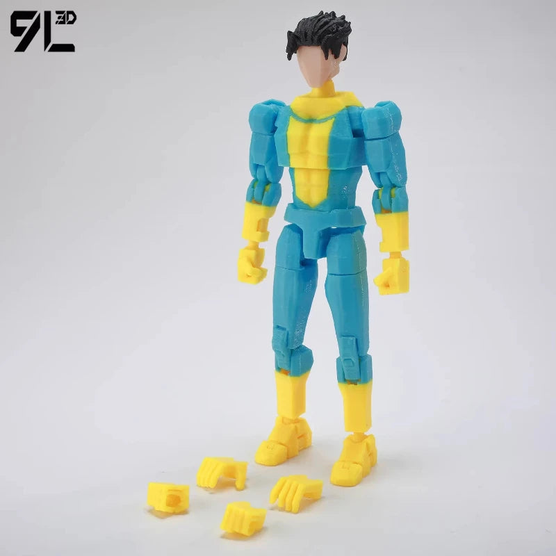 9L 3D Invincible Omni Man Titan Action Figure - Multi-Jointed Articulated Collectible Toy for US Comic Fans Display