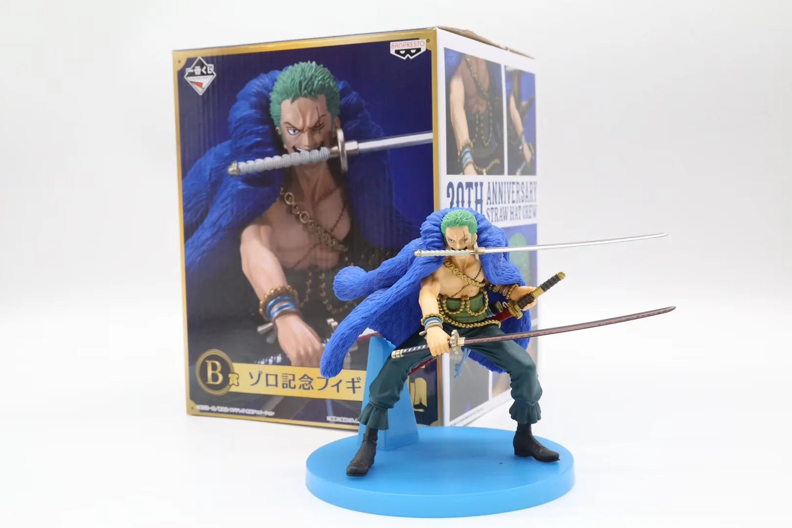 One Piece Фигура Аниме 20-та годишнина Синя Версия. Луфи Зоро Чопър Санджи Робин Франки Усоп Нами Брук Екшън Фигура Модел Играчка