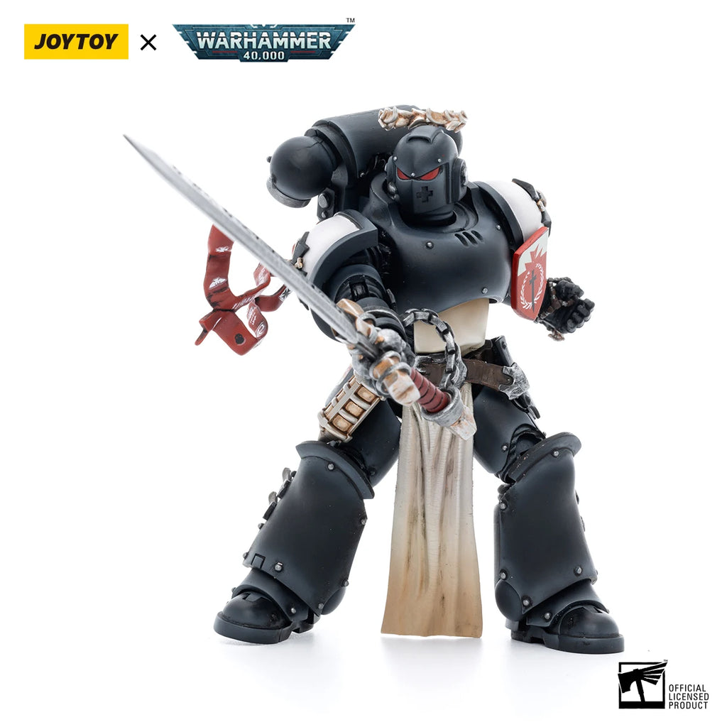 [НАЛИЧНОСТ] JOYTOY Warhammer 40K 1/18 Екшън фигурка Black Templars The Emperors Champion Rolantus Аниме фигурки Играчки Модел
