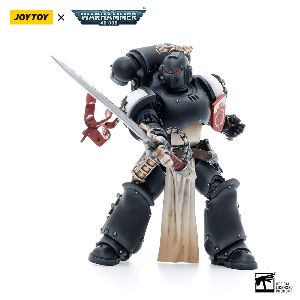[НАЛИЧНОСТ] JOYTOY Warhammer 40K 1/18 Екшън фигурка Black Templars The Emperors Champion Rolantus Аниме фигурки Играчки Модел