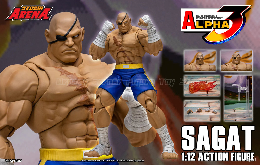 【In Stock】Original Storm Collectibles STORM ARENA Street Fighter Alpha 3 Sagat 1/12 Ornament Model Toy