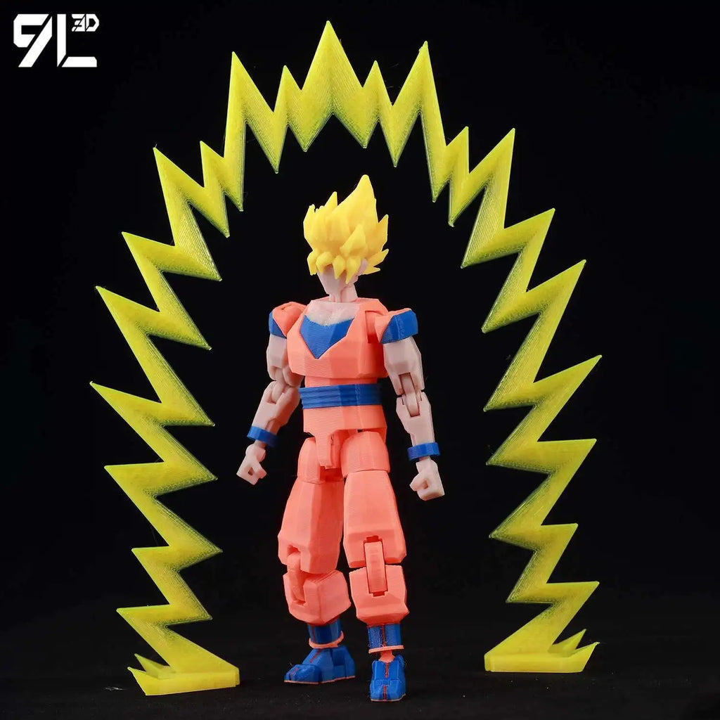 9L3D-gedruckte Anime-Charaktere Lucky Dummy 13 Actionfiguren Dragon Ball Son Goku Mehrgelenk-bewegliches Shapeshift-Mannequin-Spielzeug