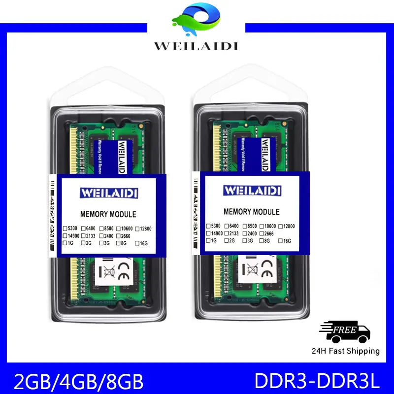 Memoria ram DDR3 DDR3L 2GB 4GB 8GB 16GB PC3 1333 1600MHZ 1.5V PC3L-10600 12800 1.35V SO-DIMM Memory RAM for Notebook Laptop
