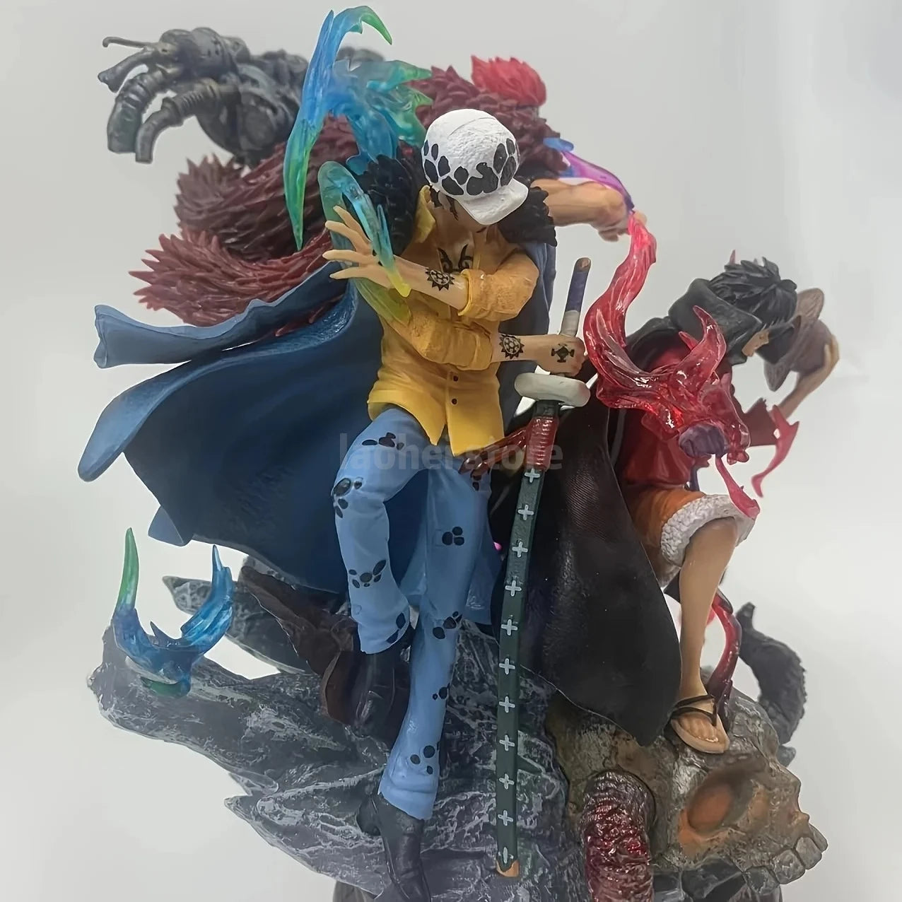 20cm One Piece Battle Of Onigashima Supernova Three Captains Straw Hat Luffy Kid Law Scenes Figures Anime Models Gift Toys