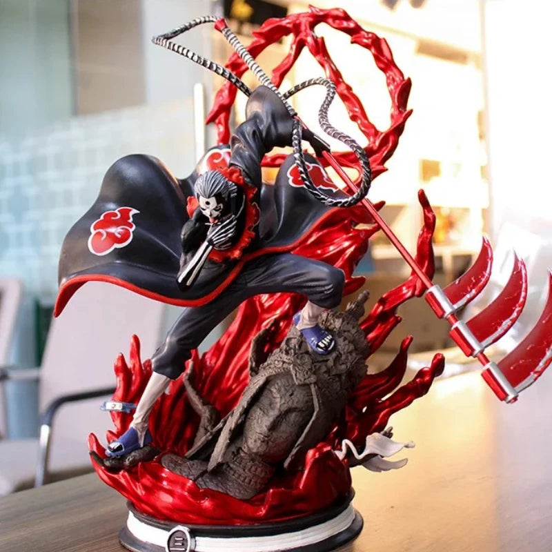 36cm Naruto Large Akatsuki Hidan Evil God PVC Statue Big Anime Figure Model with Human Face Collection Desktop Decor Gift Boys