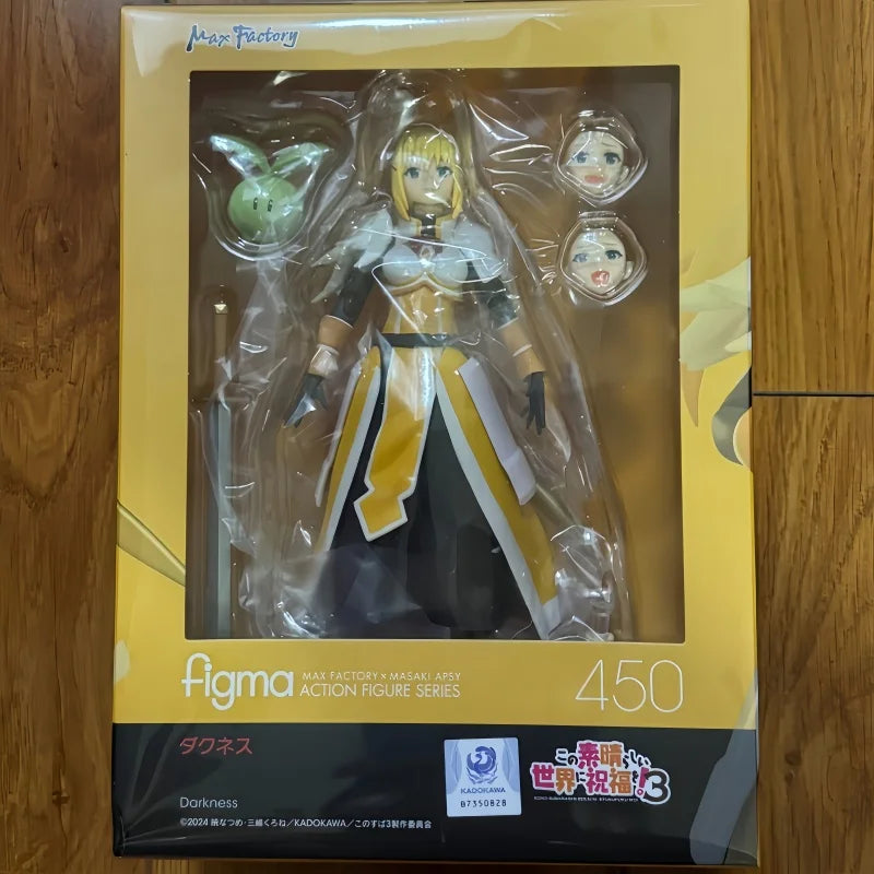 In Stock Original Max Factory Figma 450 Darkness Kono subarashi sekai ni shukufuku wo 14Cm Action Figure Model Collectible Toys