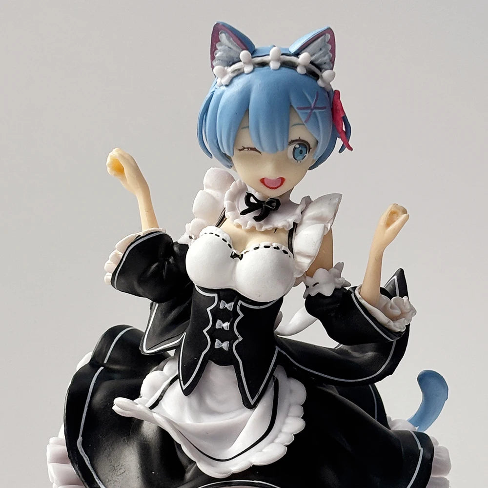 22cm Anime Re:ZERO Starting Life In Another World Rem Nekomimi Action Figure 1/8 PVC Model Doll Gift