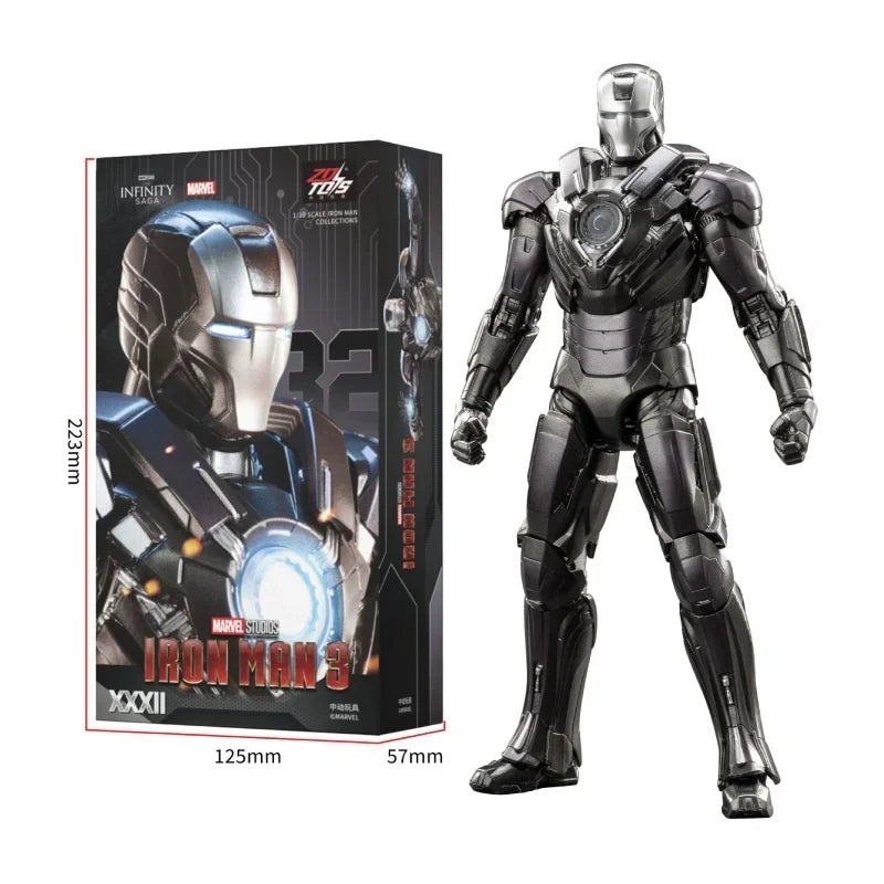 In Stock MZD Toys Iron Man Mark31 Mark32 Mark34 1/10 Movable Action Figure Marvel Collectible Statue Toy For Marvel Fans Boys